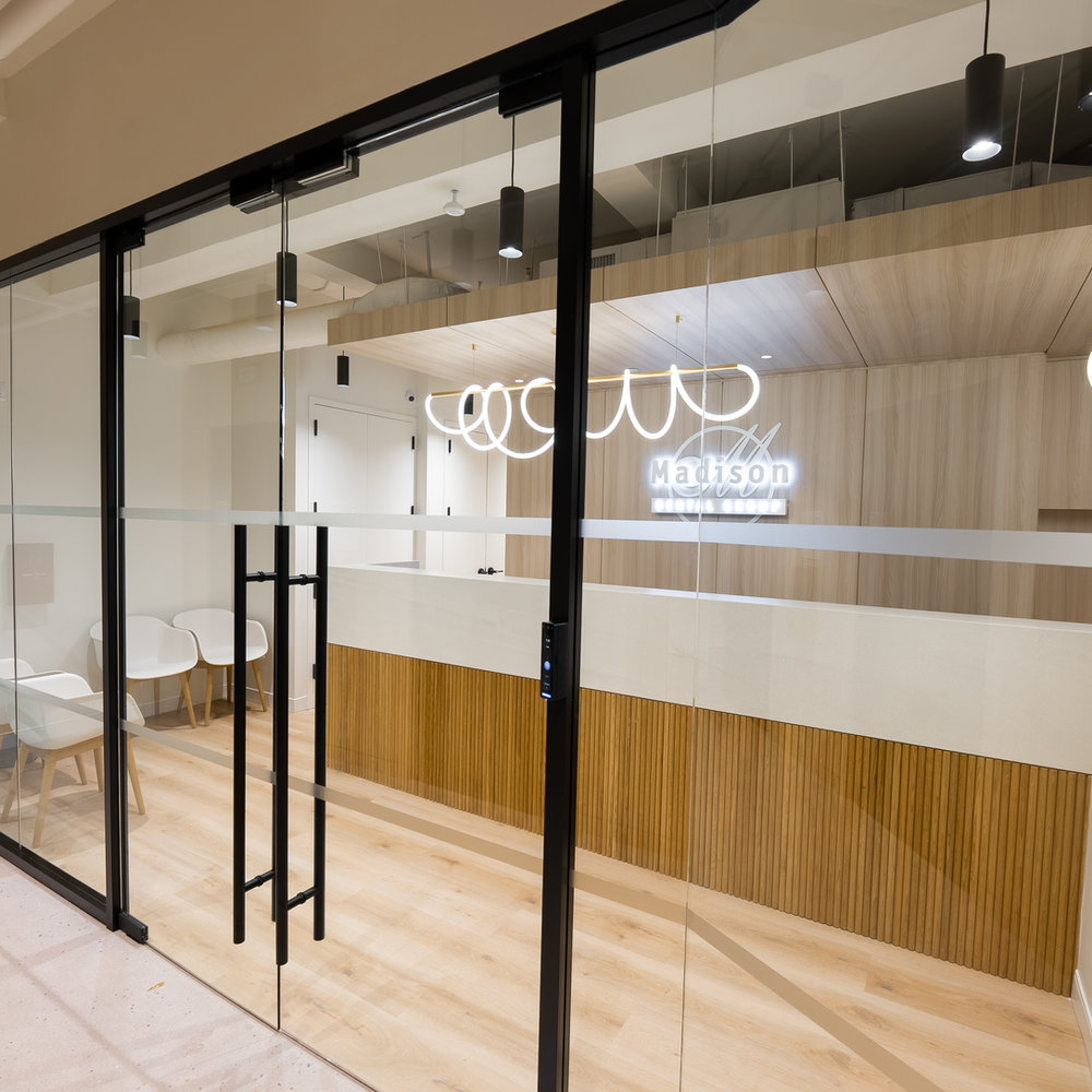 The entrance to Madison Dental Group.